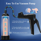 UTIMI Sex Toy Penis Pump Enlarger with 3 Rings 2 Sleeves Stronger Erections