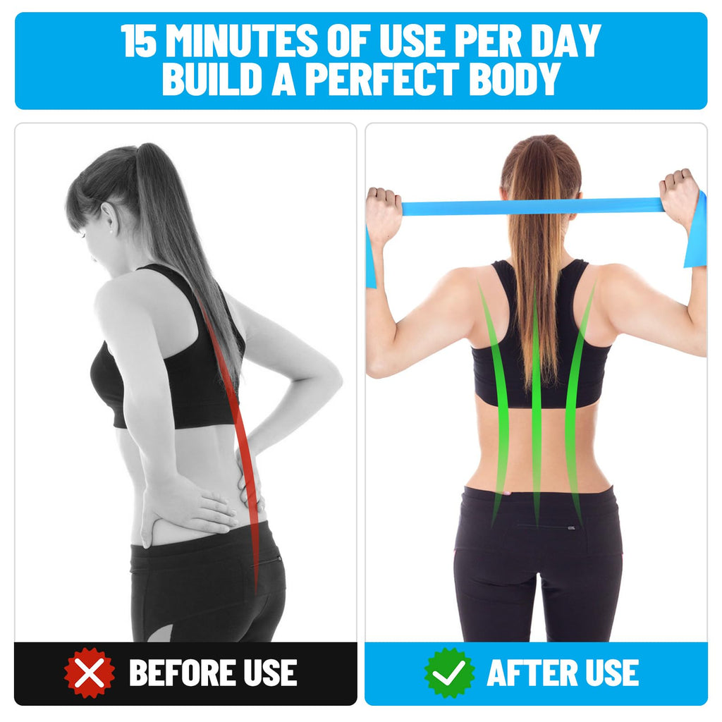 Resistance Bands, Professional Exercise Bands, Physical Therapy Bands for Strength Training, Yoga, Pilates, Stretching, Recovery, Stretch Elastic Band for Working Out, Workout Bands for Home Gym
