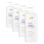 Dove Shampoo Volume & Fullness for Fine, Thin Hair with Bio-Protein Care Technology and Biotin 28 Fl Oz (Pack of 4)