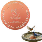 Bird Bath Copper Disk, 0.6mm Reinforced 99.99% Pure Copper Cleaning Disk with 4-Point Support, for Physical Safe Clean Water All-Season, Universal Fit for Outdoor Birdbaths, Bowl, Bird Bath Solar
