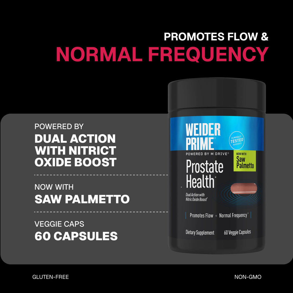 Weider Prime Saw Palmetto Prostate Health & Urinary Support for Men, 60 Ct