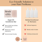 Buy now Kitsch Argan Oil Conditioner Bar â€“ Repairing Hair Conditioner for Damaged Hair, Anti-Frizz â€“ Strengthening, Moisturizing Hair Care â€“ Paraben, Silicone & Sulfate-Free â€“ Made in USA - 2.7 oz | Repairing, for Women and Men, Made in USA at indiglob india