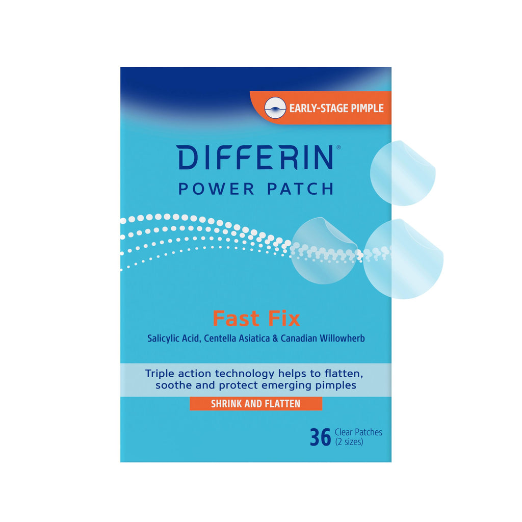 Differin Acne Treatment Pimple Patches, Salicylic Acid & Centella, 36 ct | Hydrocolloid Acne Spot Treatment, Salicylic Acid + Centella, Day & Night, Fast-Acting, Dermatologist Tested, Acne-Prone Skin