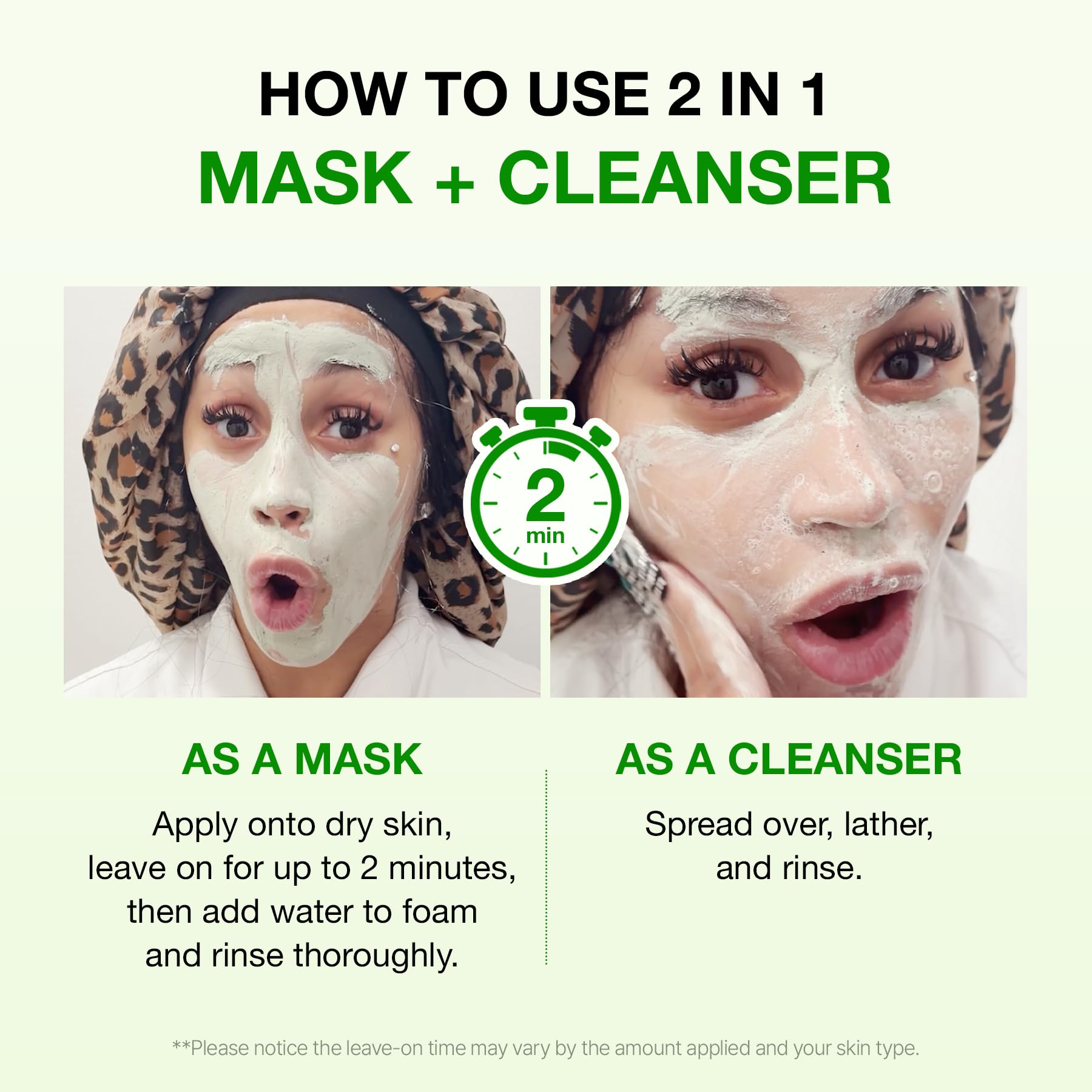 FULLY Green Tomato Pore Clay Mask Cleanser for Deep Cleansing, 4.05 fl oz | Clay Pack Cleanser for Deep Pore Cleansing, Blackhead & Sebum Control, Gentle Korean Face Wash for Oily & Combination Skin