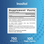 Buy now Jarrow FormulasÂ® Inositol 750 mg, Dietary Supplement, Liver Support for Cellular Health and General Wellness, 100 Veggie Capsules, Up to a 100 Day Supply at indiglob india