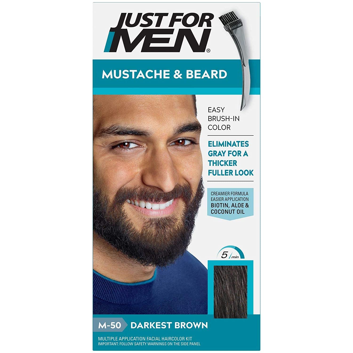 Buy now JUST FOR MEN Color Gel Mustache & Beard M-35 Medium Brown 1 ea Brown 1 Count (Pack of 1) at indiglob india
