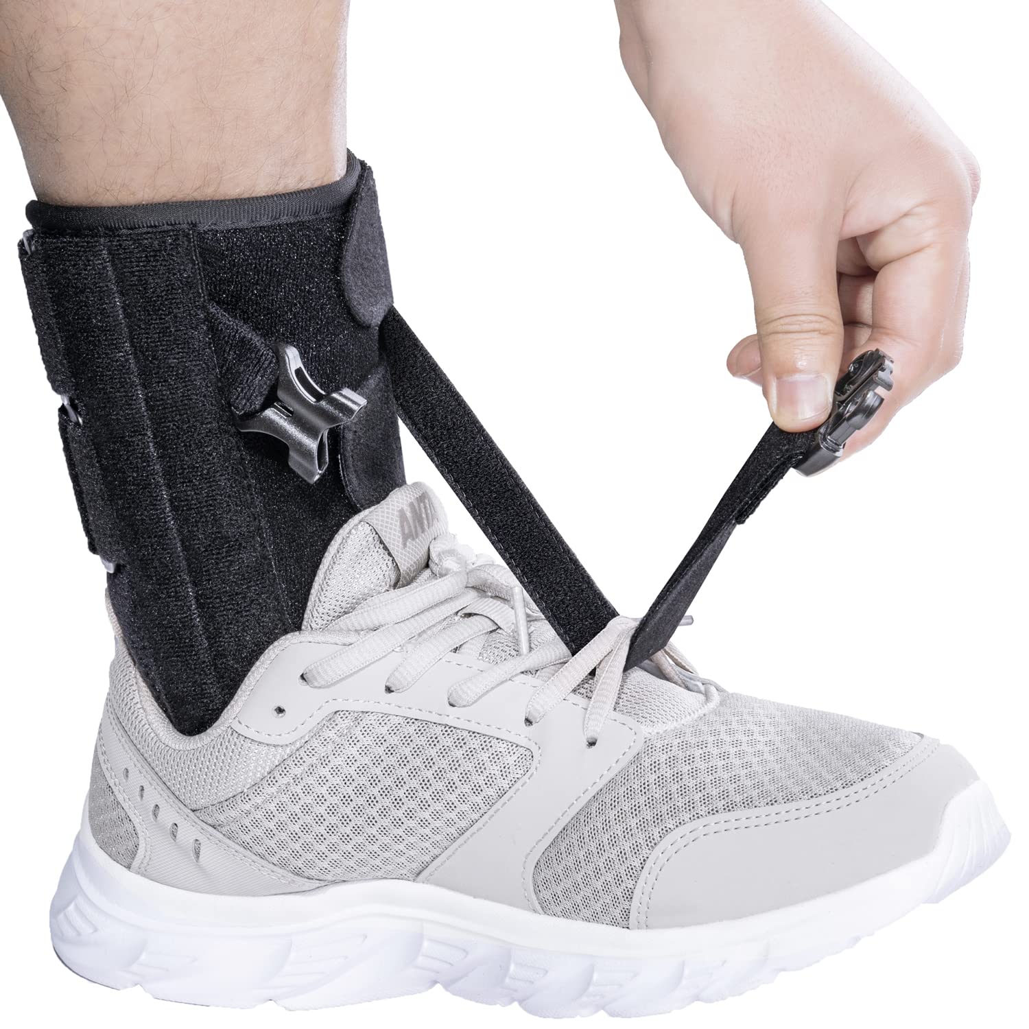 Buy now Foot Drop Brace for Walking Lifting Shoes, Drop Foot AFO Brace Help Raise Shoes, Foot Up Splint for Ankle, Improved Walking Gait, Prevent Falls and Injuries, for Left and Right-Black BIack at indiglob india