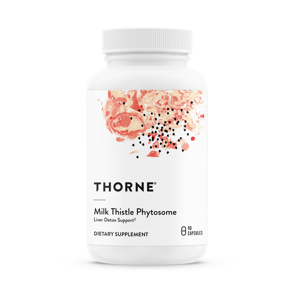 THORNE Milk Thistle Phytosome, Silybin Phospholipid Complex, 90 Capsules | Supports Liver Detoxification, Antioxidant Defense & Optimal Glutathione Levels*, Gluten-Free, NSF Contents Certified