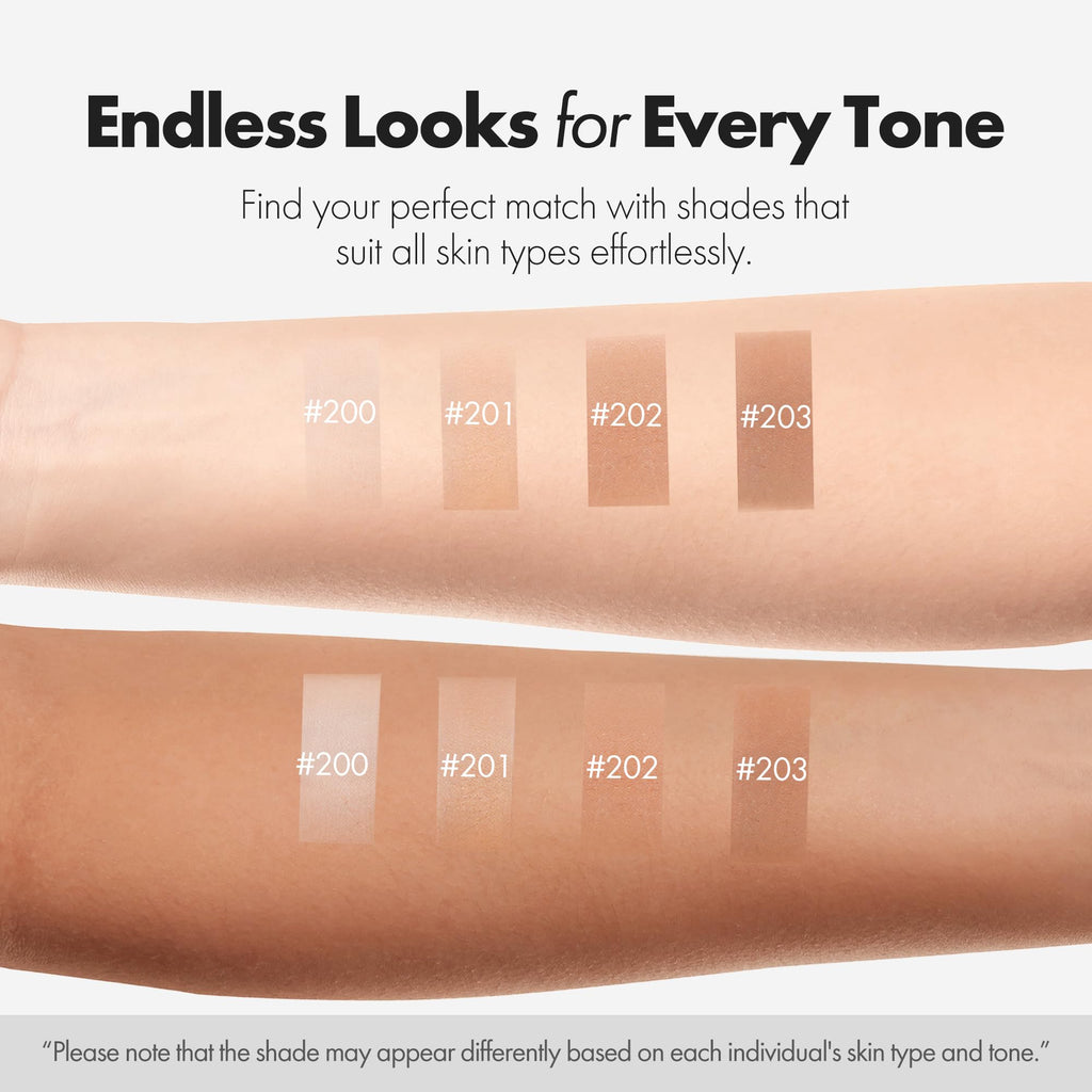 ELROEL Blanc Cover Cream Stick V White - Korean Foundation (#200 Fair) | Medium To Full Coverage, Dewy Finish, Color-Changing Foundation Stick with Volufiline, Dual-Ended, Built-In Detachable Brush