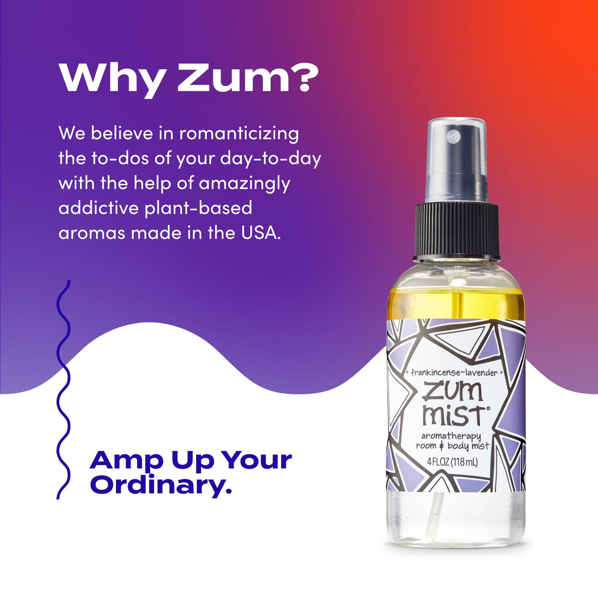 Zum Room & Body Spray - Frankincense-Lavender, 4 fl oz
