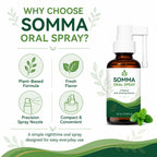 SOMMA ORAL SPRAY, Plant-Based Fresh Mint Flavor 1 Fl Oz