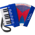 Buy now Accordion, 17 Keys Piano Accordion 8 Bass with Straps for Beginners Kids Student Educational Musical Instrument (Blue) Blue at indiglob india