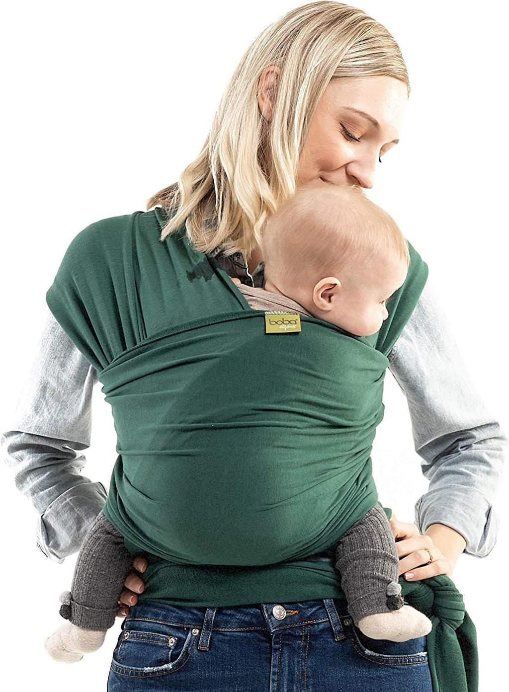 Buy now Boba Baby Wrap Carrier – Original Baby Sling Carrier for Newborns (7–35 lbs), Soft, Secure, Hands-Free & Ergonomic, Ideal for Comfortable Bonding, New Parents (Grey) Bamboo Organic Serenity Rainforest at indiglob india