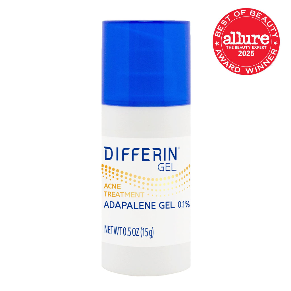 Differin Acne Retinoid Treatment Gel, 0.1% Adapalene, 15g Pump | 30-Day Supply, OTC Retinoid Clears Acne At The Source, Gentle On Sensitive Skin, Dermatologist Recommended