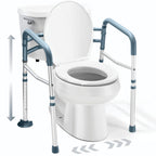 Toilet Safety Rails for Seniors Adjustable Detachable Fits Most Toilets