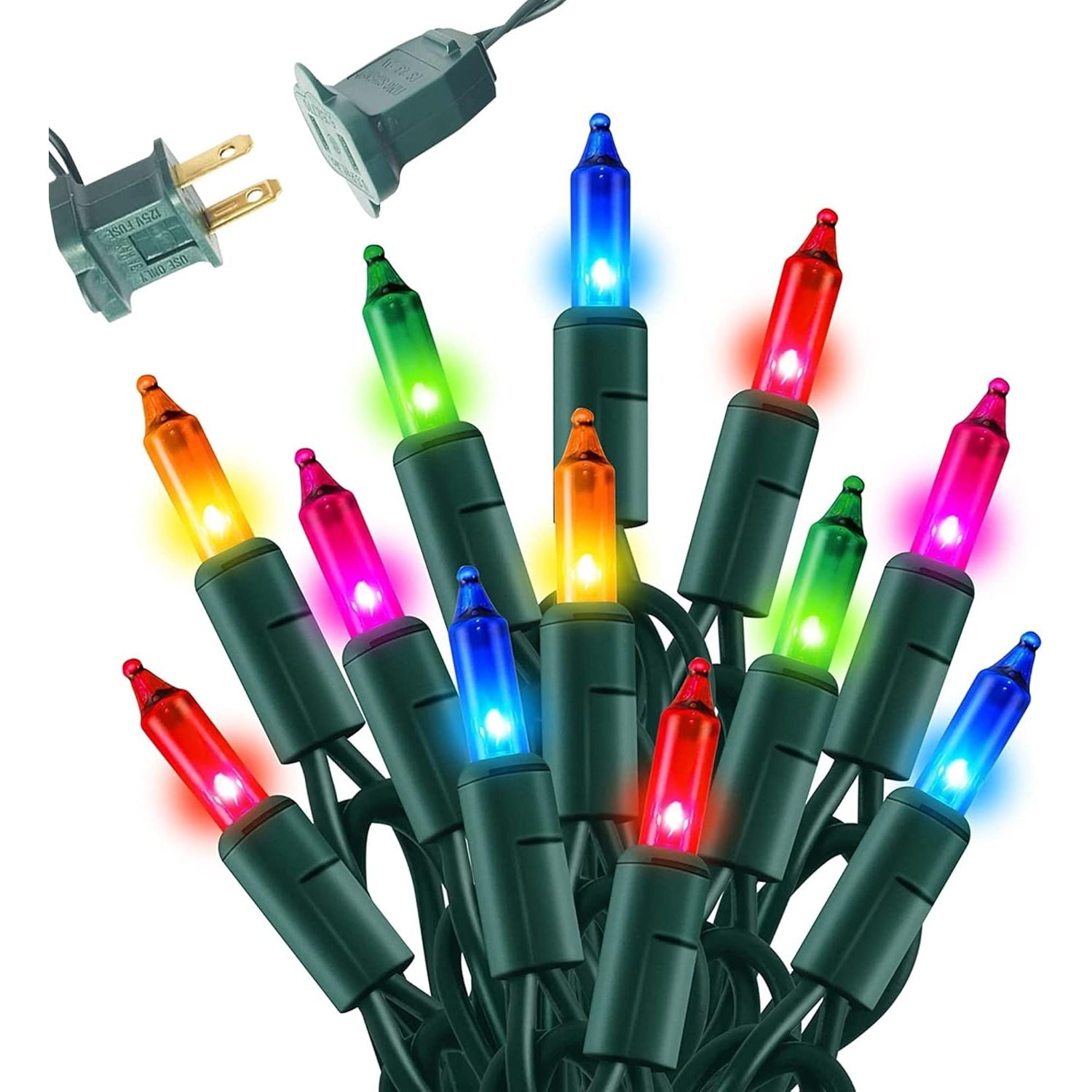 Buy now Dazzle Bright Christmas Mini String Lights, 60FT 300 Incandescent Green Wire Fairy Lights UL Certified Christmas Decorations for Indoor Outdoor Yard Party Xmas Tree Decor, Warm White 2 x 150 Count Multicolor at indiglob india