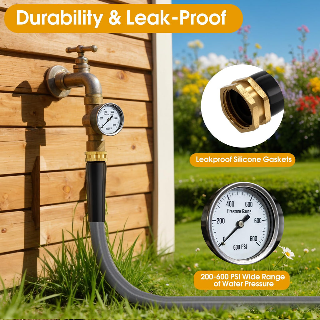 50 FT Garden Hose, Non-Expanding Water Hose, Ultra-Light & Flexible, Burst-Resistant, Kink-Free, High-Pressure Garden Hose All-Weather Use for Lawns, Gardens, and Outdoor Cleaning