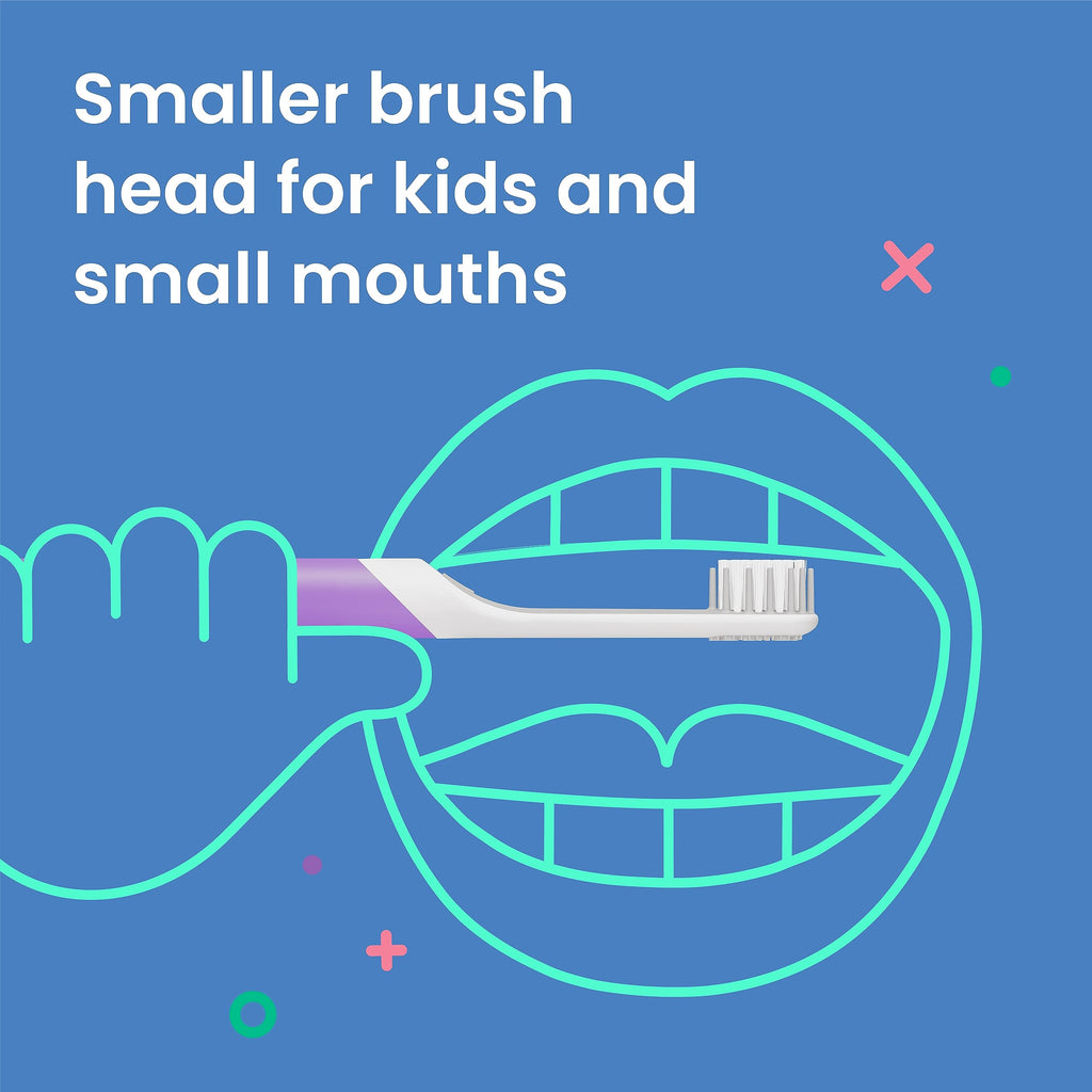 quip Sonic Toothbrush Small Replacement Heads for Kids, 9 Months, 3 Pack