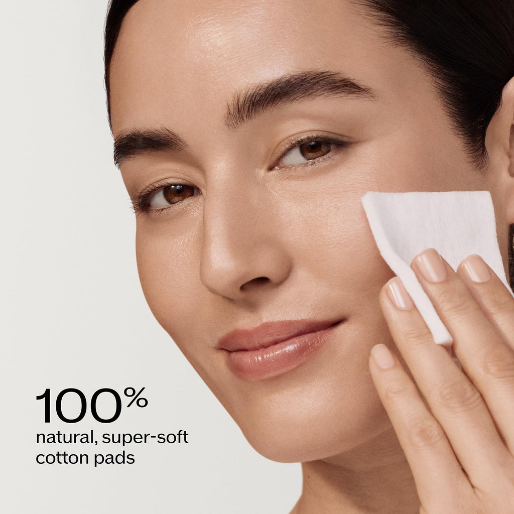 Shiseido Facial Cotton Pads - Includes 165 Squares - for Softener Application & Makeup Removal - 100% Natural, Super Soft