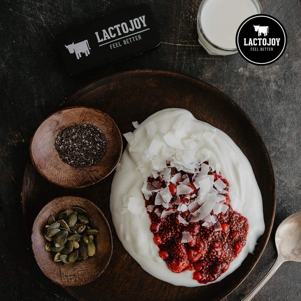 LactoJoy Lactase Pills 14.500 FCC I 240 Pieces Refill Package I Powerful Lactase Enzymes for Lactose Intolerance I Ultra Pure Lactase for Improved Digestion I 100% Vegan