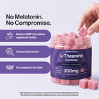 kindnature L-Theanine 200mg Gummies for Kids 4+ & Adults – Pure Single-Ingredient Calm & Focus Chewables – Clinical Dose, Non-Drowsy Relaxation – Vegan, Mixed Berry – 60 Ct