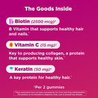 OLLY Hair Skin and Nails Gummies, Undeniable Beauty, Biotin - 60 Count