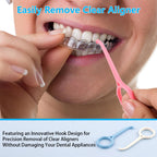 Aligner Removal Tool 15 Pcs, Clear Invisalign Remover Tool for Retainers