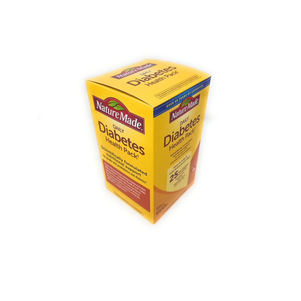 Nature Made Daily Diabetes Health Pack, Dietary Supplement for Nutritional Support, 60 Packets,Now in only 4 Supplements per Day,25 Key nutrients per Packet