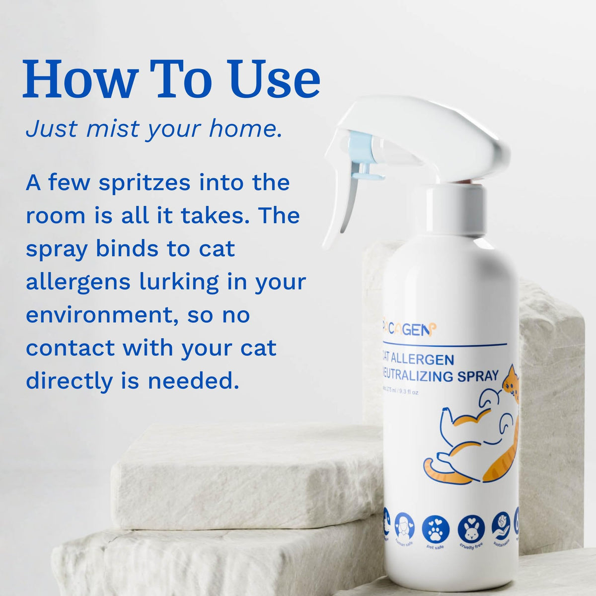 Pacagen Cat Allergen Neutralizing Spray for Humans