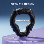 Open Tip Cock Ring Set for Men, 3 Size Silicone Penis Rings with 6-Point Pressure Support, No Blockage Design for Smooth Ejaculation, Ergonomic Body-Fit Erection Support Ring, Couple Sex Toy