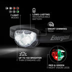 Buy now Energizer PRO-400 Headlamp Rechargeable, IPX4 Water Resistant Rechargeable Headlamp, Ultra Bright Multiple Light Modes Head Lamp, Camping, Running, Outdoors, Emergency Light, USB Included at indiglob india