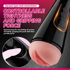 Male Masturbator Cup, Quiet Adult Sex Toys for Men Realistic Pocket Pussy Vagina Textured with 7.5in Depth Soft and Manual Sex Machine, Erotic Massage Gels