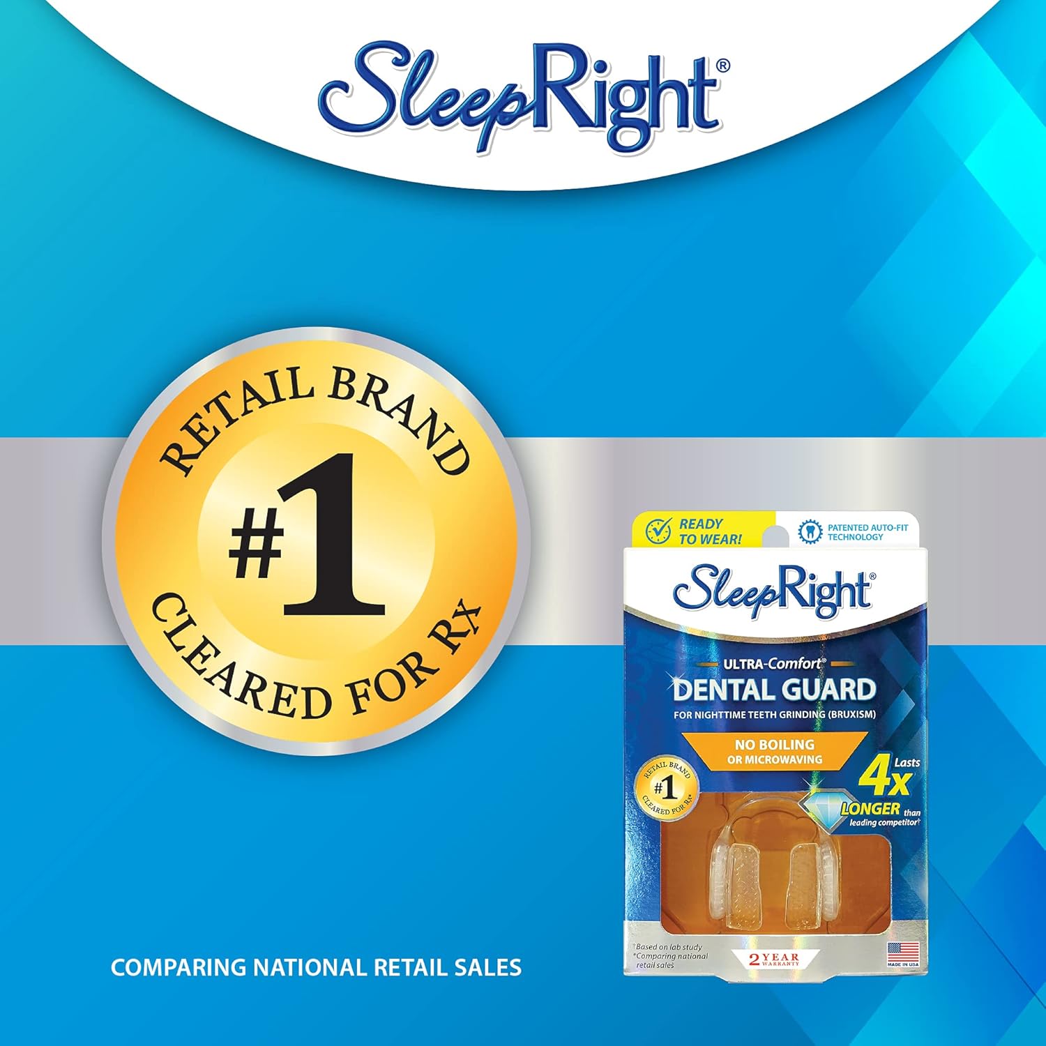 Buy now SleepRight Ultra-Comfort Dental Guard Mouth Guard to Prevent Teeth Grinding - No Boil - Extra Strong at indiglob india
