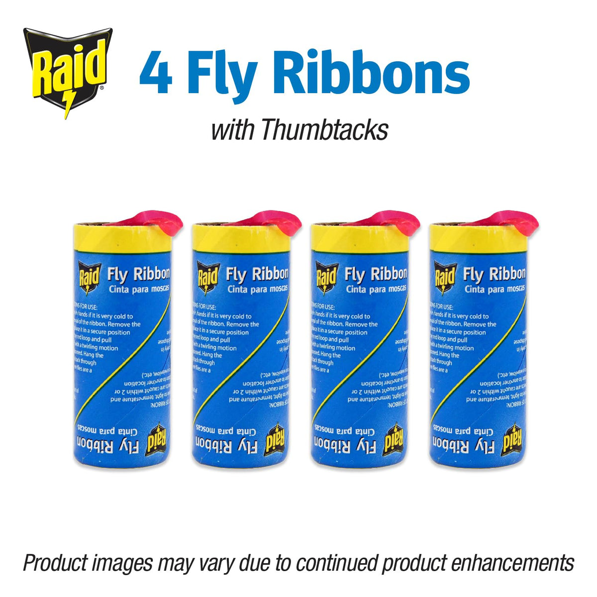 Raid Fly Ribbon Bug & Insect Catcher (4 Pack)