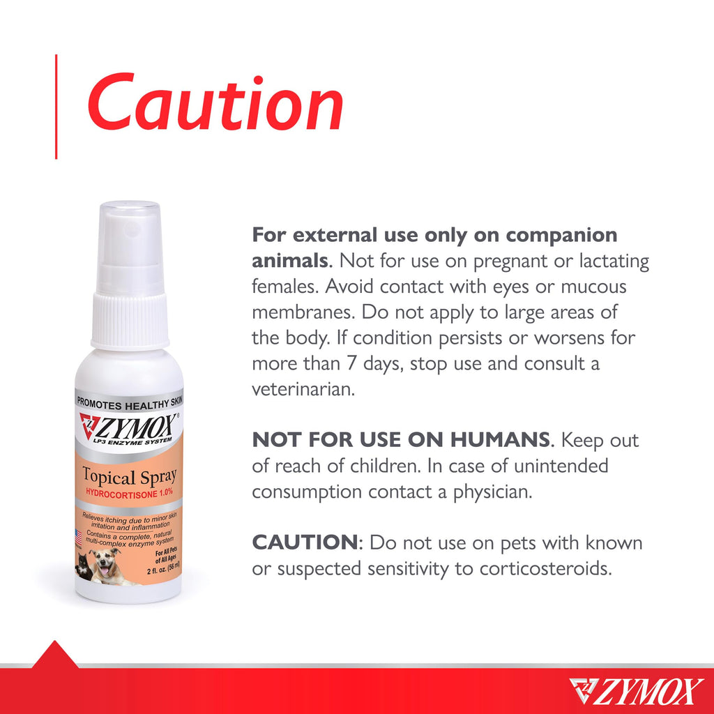 Zymox Topical Hot Spot Spray for Dogs and Cats with 1% Hydrocortisone, 2oz