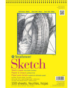 Strathmore 300 Series Wire Bound Sketch Pad, 50 lb. Paper, 9 X 12 inches, 100 Sheets (350-9)