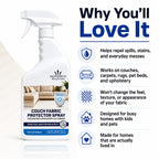 NOYATECH Fabric Protector Spray, Couch Upholstery Stain Guard, 32 oz