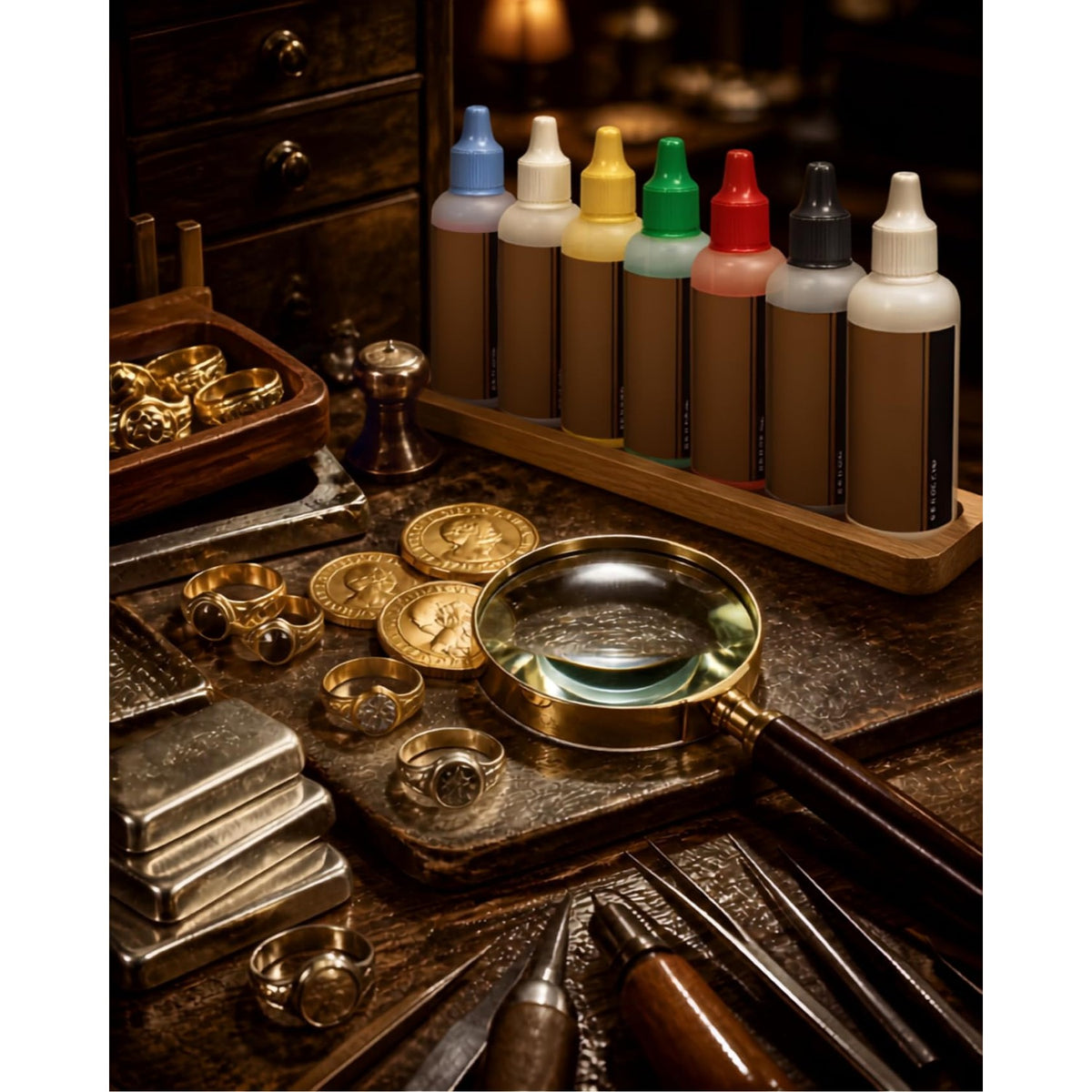 Gold, Silver Testing Kit, 10k, 14K, 18K, 22K, Silver, Platinum Solutions