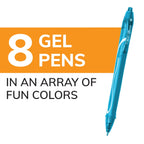 BIC Gelocity Quick Dry Gel Pens, Medium Point, 0.7 mm, 8-Count Pack