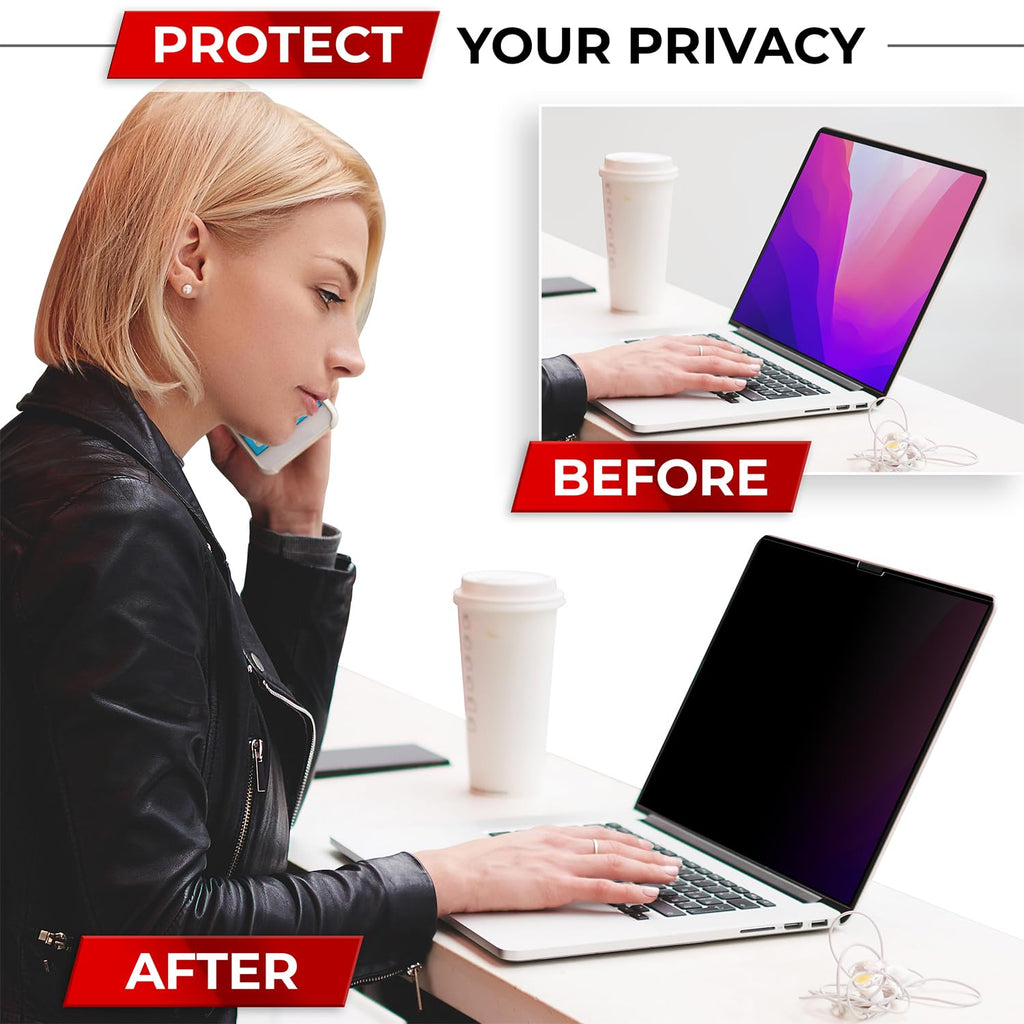 Buy now Magnetic Privacy Screen for MacBook Pro 16 Inch (2019, 2020) Removable Laptop Privacy Filter Shield and Protector at indiglob india