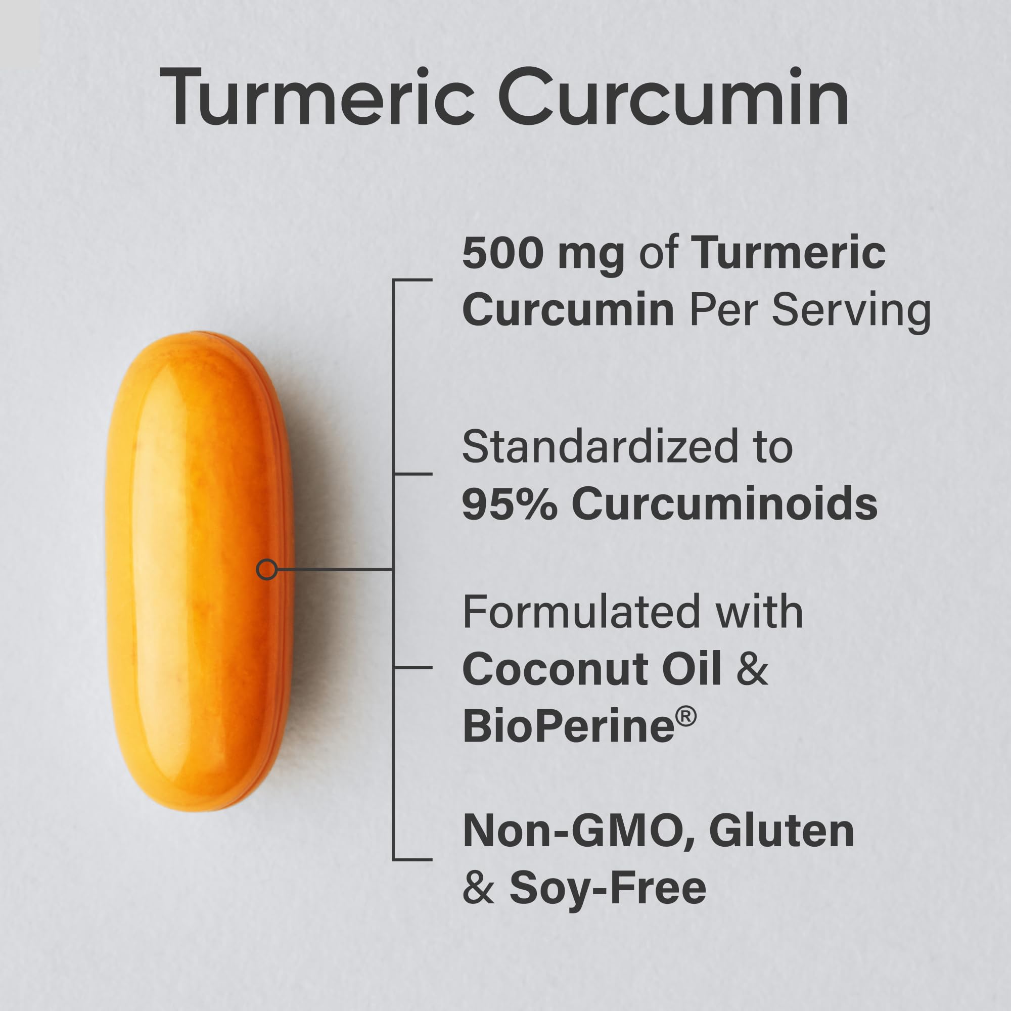 Sports Research® Turmeric Curcumin w/Coconut Oil & BioPerine® - 120 Count | Made with Curcumin C3 Complex® 500mg | Standardized to 95% Active Curcuminoids | Non-GMO, Gluten-Free - 120 Softgels