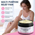 Magnesium Lotion, Magnesium Cream for Sleep, Pain & Leg Cramps, Topical Magnesium Chloride Cream for Muscle Relaxation, Calming, Moisturizing - Skin-Friendly & Safe for Kids | 5OZ (Rose)