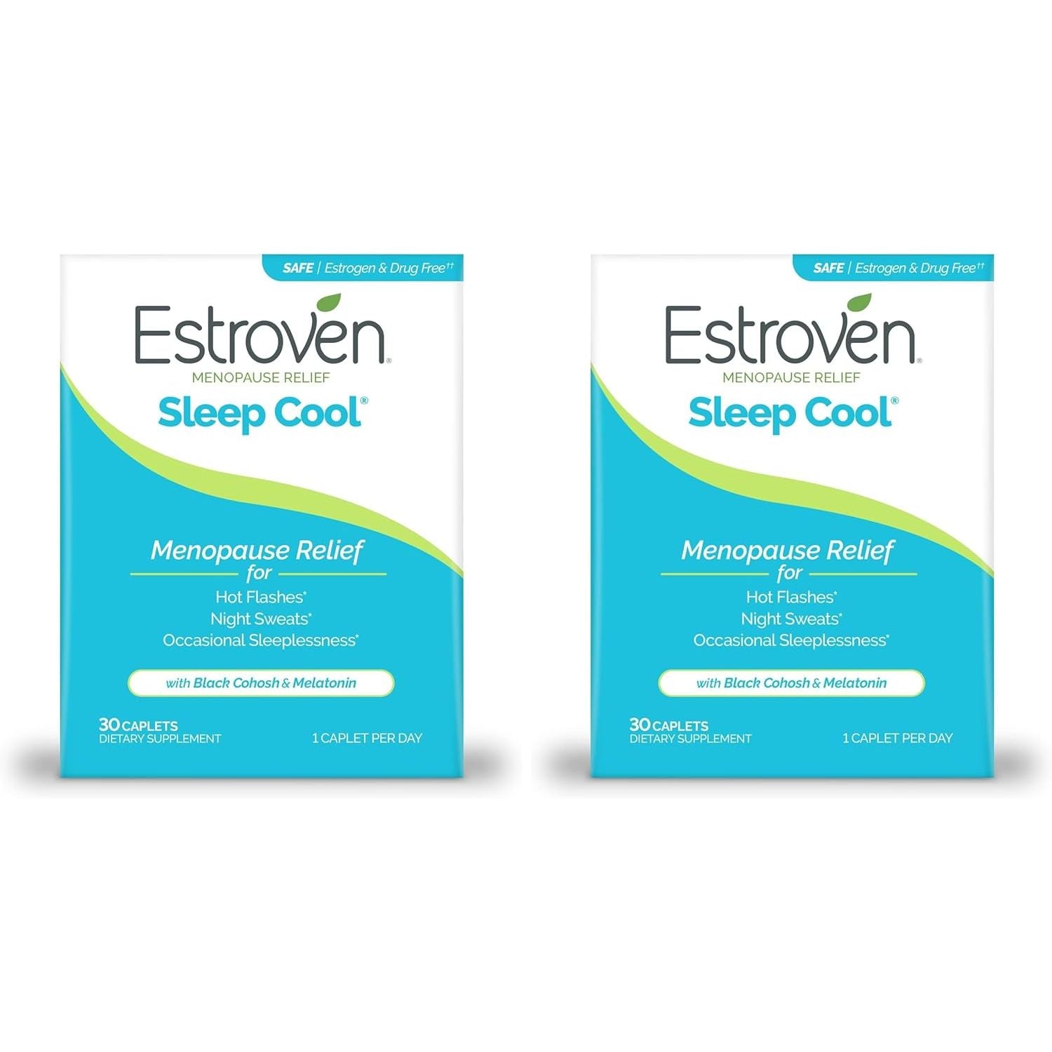 Buy now Estroven Sleep Cool for Menopause Relief, 30 Ct, Sleep Support Supplement With Clinically Proven Ingredients to Relieve Menopause Symptoms plus Night Sweats & Hot Flash Relief, Drug-No & Gluten-No Sleep Cool Pack of 2 at indiglob india