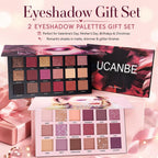 UCANBE 2Pcs Twilight Dusk & Aromas Nude Eyeshadow Palette Makeup Set, Matte Shimmer Glitter Pressed Pearl All Highly Pigmented Blending Powder, Natural Velvet Texture Eye Shadow Kit