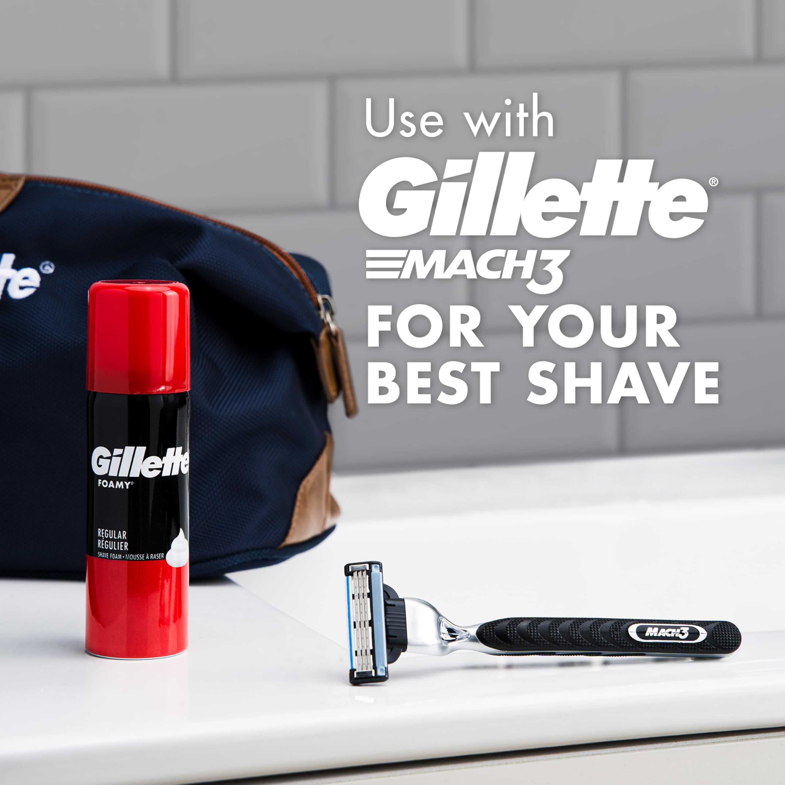 Gillette Foamy Regular Shaving Foam, 2 oz