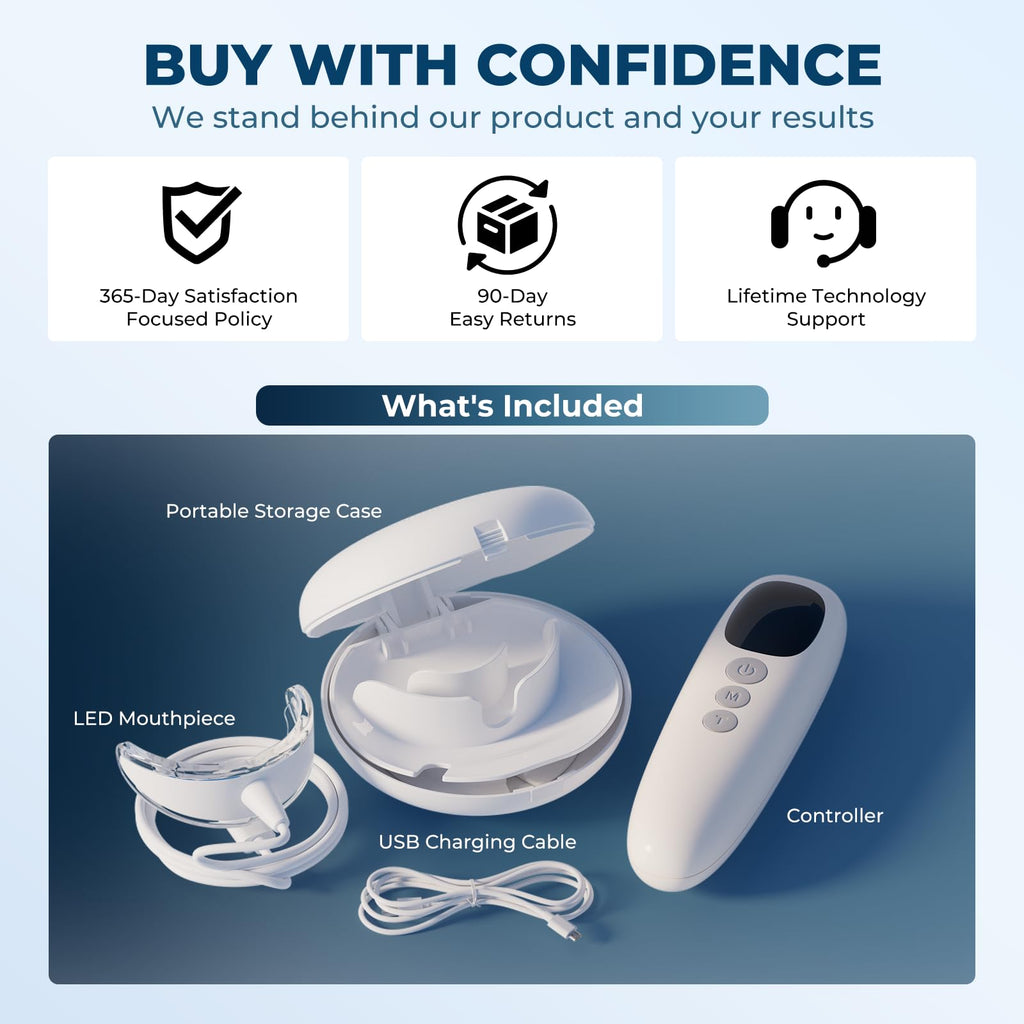 Red Light Therapy for Gums, KTS Oral Care Light with Smart Controller, Red & Blue LED for Gum Health, Toothache Relief, Repair Bleeding Sensitive Gums, Detachable Mouthpiece for Easy Cleaning