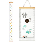 Buy now Mibote Baby Growth Height Chart Handing Ruler Wall Decor for Kids, Canvas Removable Height Growth Chart 79" x 7.9" (Black & White) at indiglob india