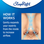 SleepRight Intra-Nasal Breathe Aids Breathing Aids for Sleep Nasal Dilator Snore Reducer - 2 Pack (4 Count)