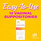 Buy now vH essentials Prebiotic PH Balanced Vaginal SuppositoriesBox, Original Version, 15 Count at indiglob india