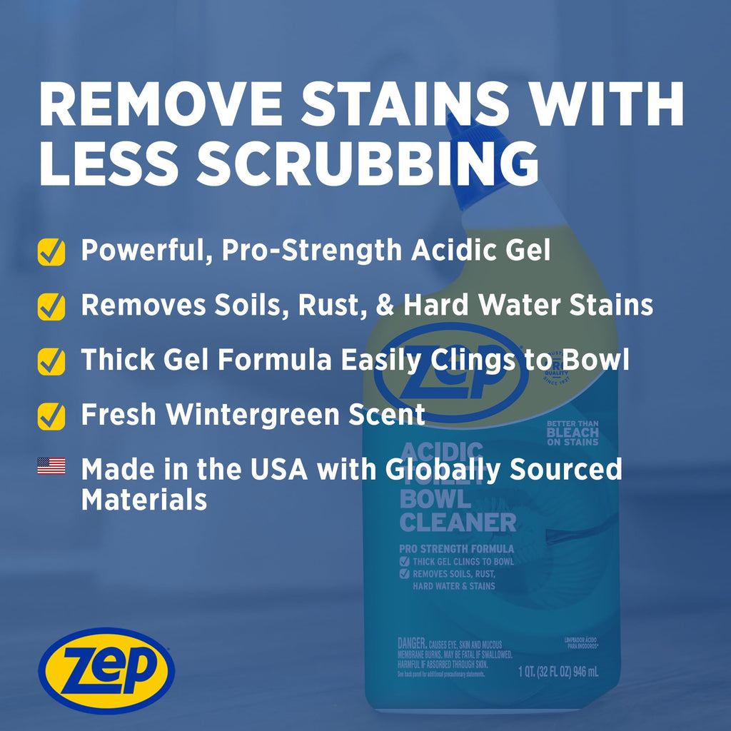 Zep Acidic Toilet Bowl Cleaner 32 oz (1ct) & All-Purpose Cleaner (1ct